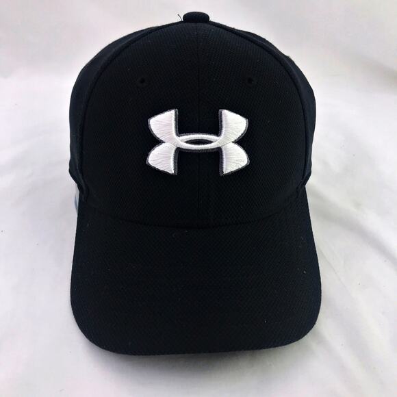 Under Armour Black YOUTH Baseball Hat Wicking Flex Fabric Small - Picture 1 of 5